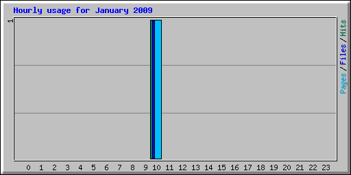 Hourly usage for January 2009